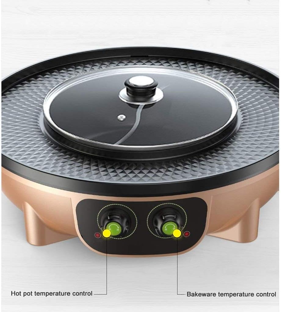 Barbecue Hot Pot, Grill Indoor Multifunctional, Teppanyaki with Divider