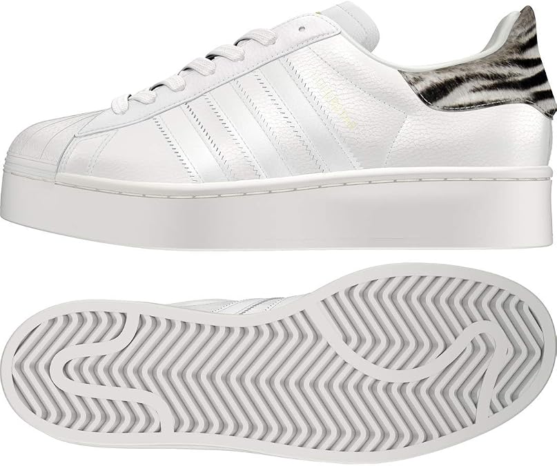 adidas Originals womens Superstar Sneaker, WHITIN/OWHITE/CBLACK, 8 US