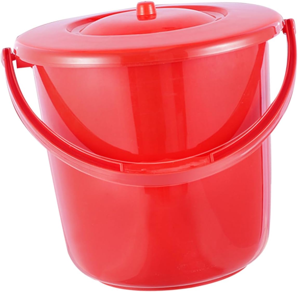 PartyKindom Portable Chamber Pot with Lid Lightweight Plastic Urinal for Elderly Pregnant Women Easy to Clean Night Urine Pot for Home Use Travel 2.5L Capacity
