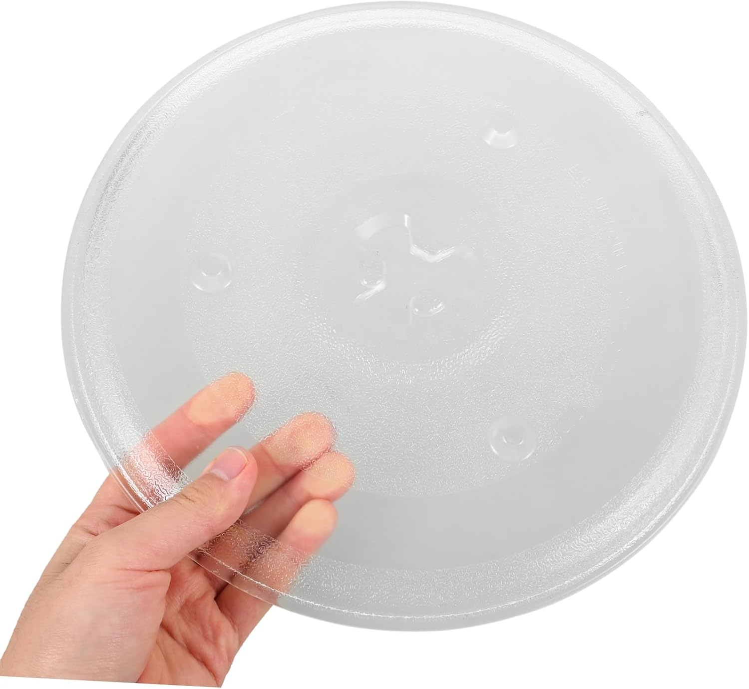 Microwave Glass Turntable Plate Y-shaped Base Replacement Tray for Easy Installation and Cleaning and Sturdy Glass for Microwave Ovens