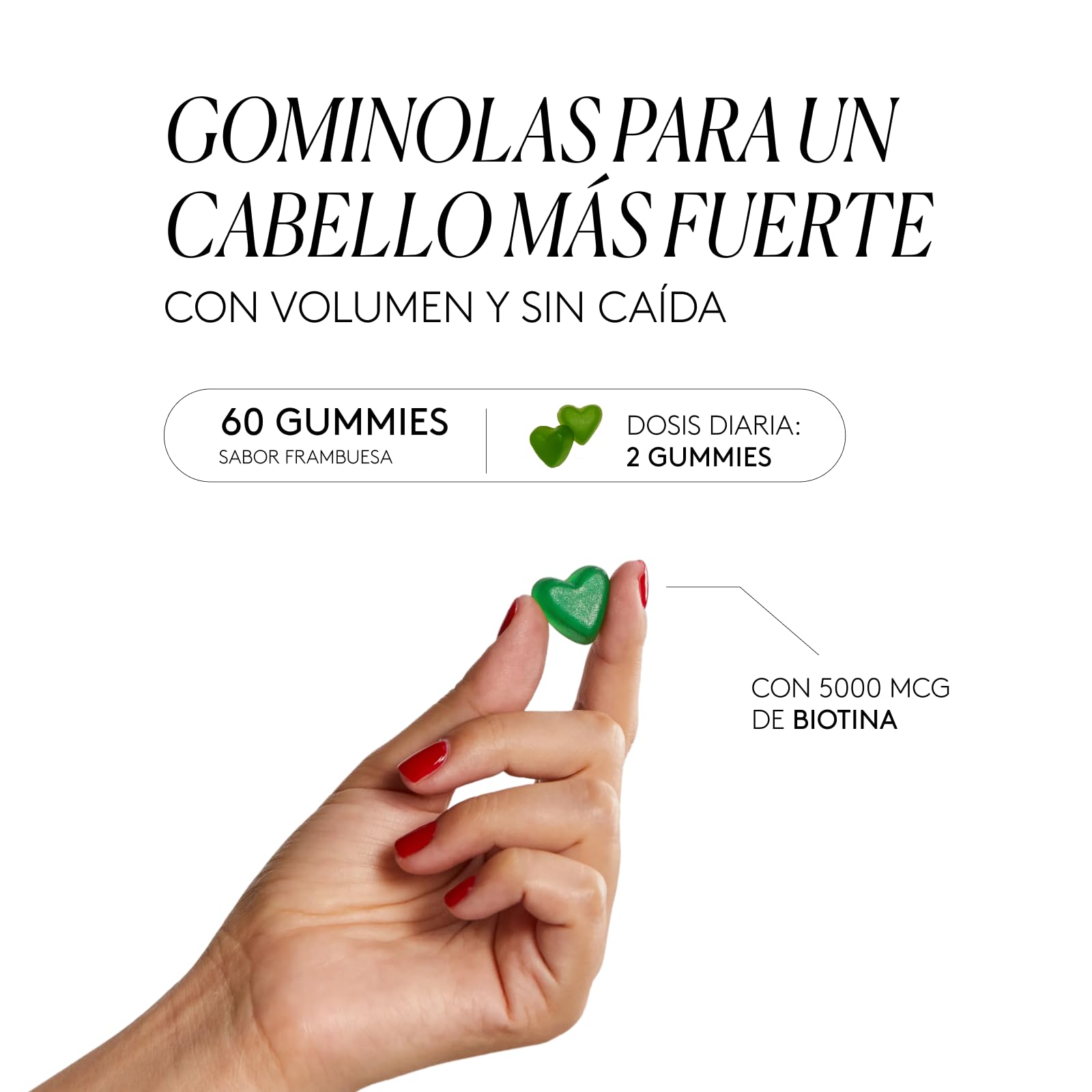 COCUNAT - Happy Hair | Vitaminas para el cabello | Previene la Caída del Cabello | Fortalece y Estimula el Crecimiento | Biotina | Resultados en 6 Semanas | 60 uds