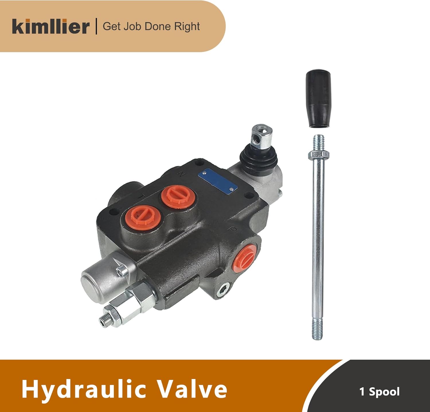 kimllier 1 Spool Hydraulic Valve 21GPM 3600PSI Hydraulic Directional Control Valve SAE Ports Double Acting Valve