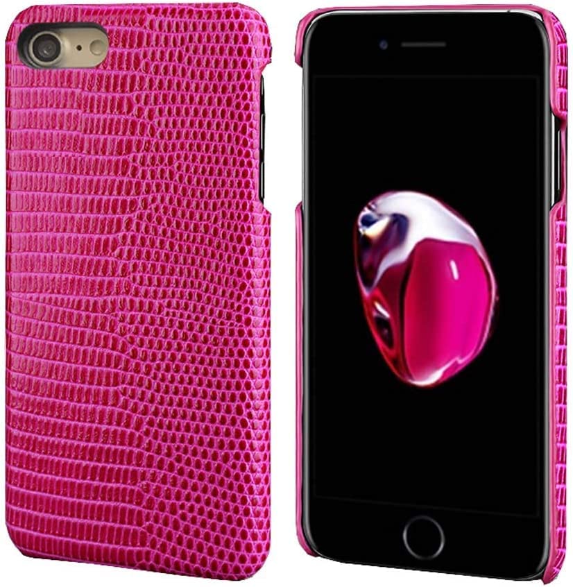 Protection arrière antichoc pour iPhone 8 en cuir marron litchi