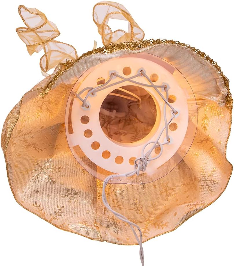 Kurt S. Adler 12-Inch UL 10 Clear Light Gold Angel Treetop, Multicolor - Image 7