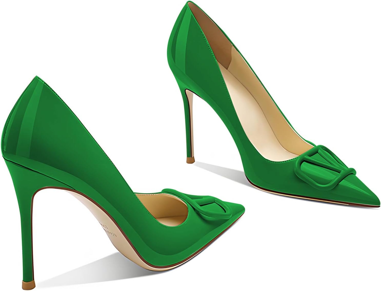 Women's 3.9IN Pointed Toe Stiletto Pumps Shoes Elegant High Heels for Party Wedding Banquet