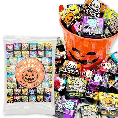 ハロウィン チロルチョコ 6種アソート 68個入 ハロウィンシール付き 個包装 配布用 イベント 景品 お菓子詰め合わせ DBOX