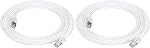 Amazon Basics Chat 7 Câble Internet Gigabit Ethernet haute vitesse - Blanc, 50 Pied
