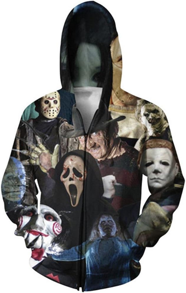 Arrival Harajuku Zip-Up Men Hoodies 3D Printed Sweatshirt Jacket Women Men Casual Zipper Outerwear Black Coat Plus Size