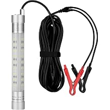 30W Underwater LED Fishing Light, 3500 Lumens Super Bright IP68 Waterproof Fish Attractor Lamp, Durable Aluminum Alloy Night Fish Bait Lamp for Saltwater Freshwater Green [Energy Class A++]