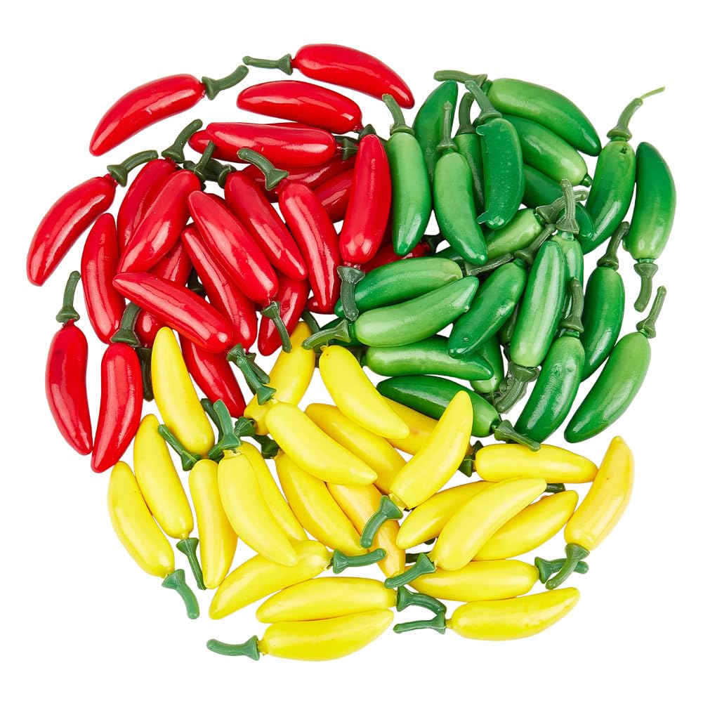 Chiles picantes artificiales de espuma PH PandaHall para decoración de cocina y hogar 72 uds