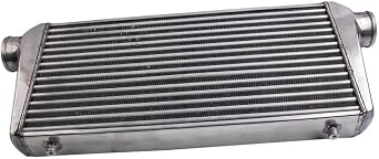 Universal Front Intercooler 600x300x76mm with 3 Inch Inlet Outlet Black FinishSilver