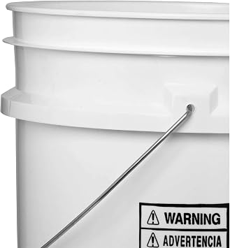 5 Gallon (20L) Plastic Buckets, 3-Pack - White