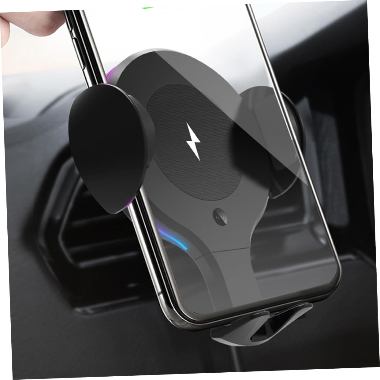 DOITOOL Caricatore 12v Auto Wireless da 10w Supporto per Telefono per Auto, Ricarica Sicura e Sensore Automatico, Compatibile Bocchette D'aria in Abs e Pom