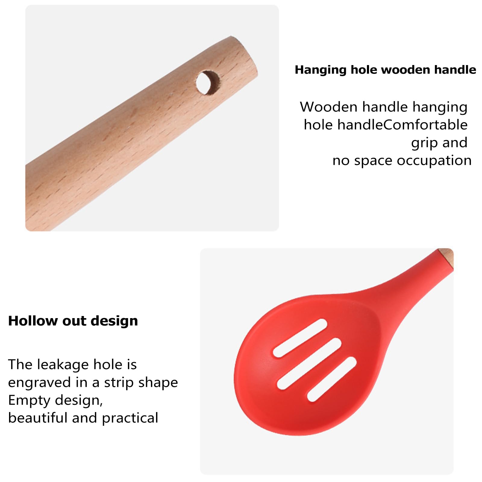 12 Teiliges Küchenhelfer Set Aus Silikon, Küchenutensilien, Hitzebeständig, Antihaftbeschichtet, Hitzebeständiger Kochgeschirr Mit Utensilienhalter,mit Holzgriff Für BPA-freie Utensilien
