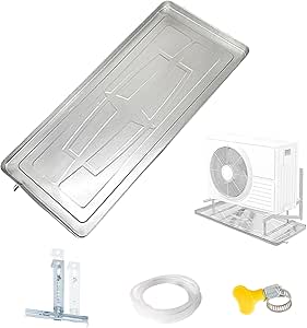 Air Conditioner External Unit Condensate Drain Pan, Plastic Drip Pan, Universal Window Air Conditioner Drain Kit, PP5 Air Conditioner Drip Pan With Drain Tubing (Size : 91.5x45cm/36x18in