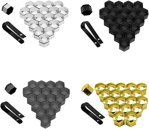 JINYISI 20 tapas de tuerca de 0.669 in0.748 in0.827 in, cubierta de tornillo para rueda de coche, para Dacia Duster Logan MCV Sandero Stepway