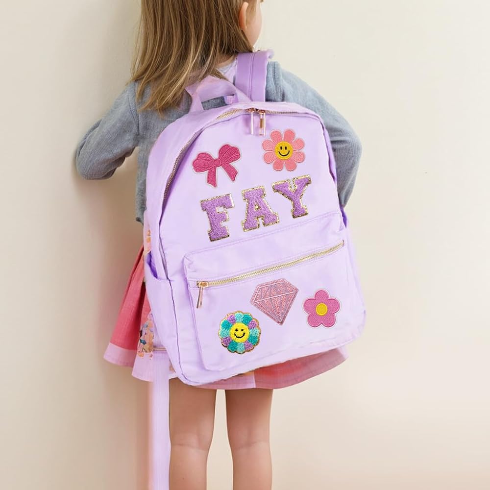 ZALHIN Personalized Kids Backpack, Custom Name patch With
