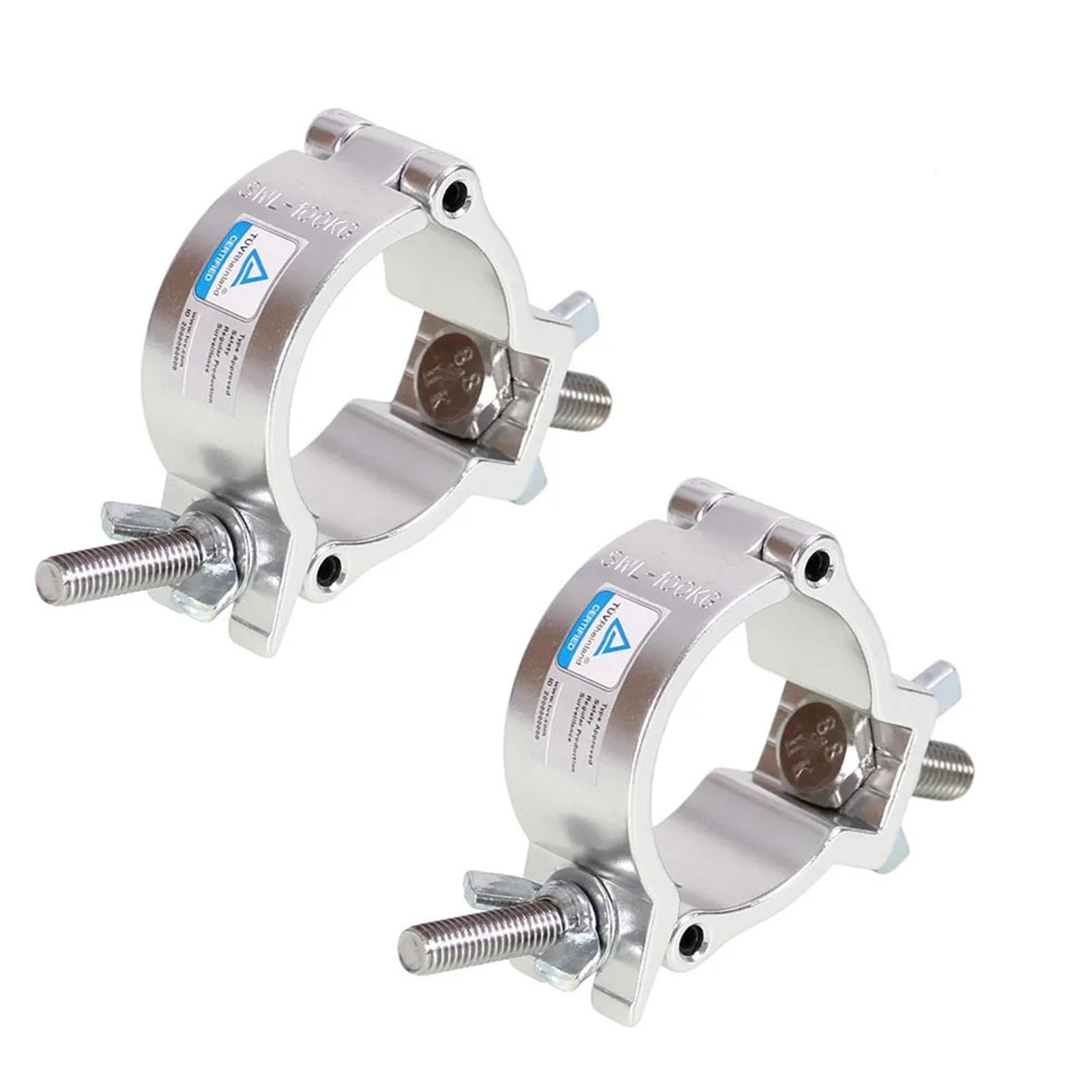 zacisk do kratownicy. 8 Pcs Heavy Duty Aluminum Alloy Mount Hook for Stage Moving Head Lighting with 220lb Load Capacity(Silver)