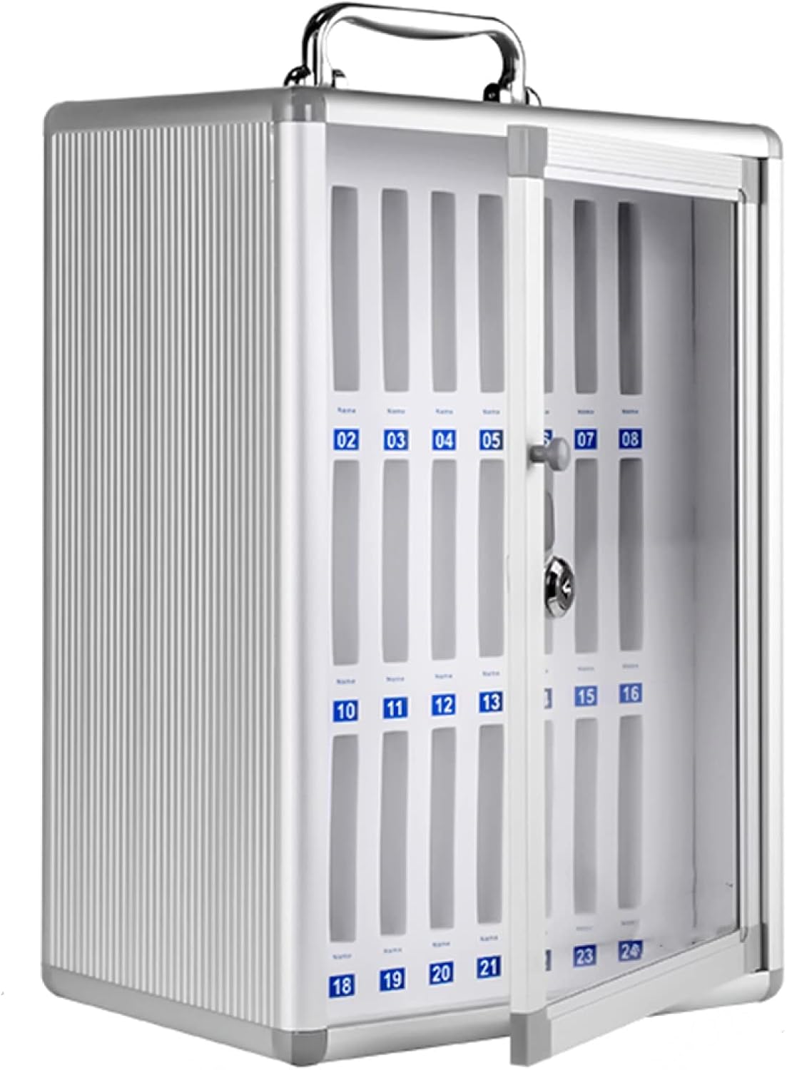 Mobile Phone Storage Box Transparent Acrylic Mobile Phone Security Locker with Key,Wall-Mounted Mobile Phone Charging Station & Storage Cabinet - Secure Phone Locker with Lock & Keys, Holds