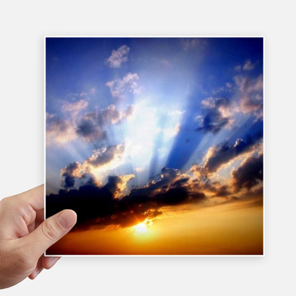 Sticker carré ciel nuages pour personnaliser votre valise de voyage