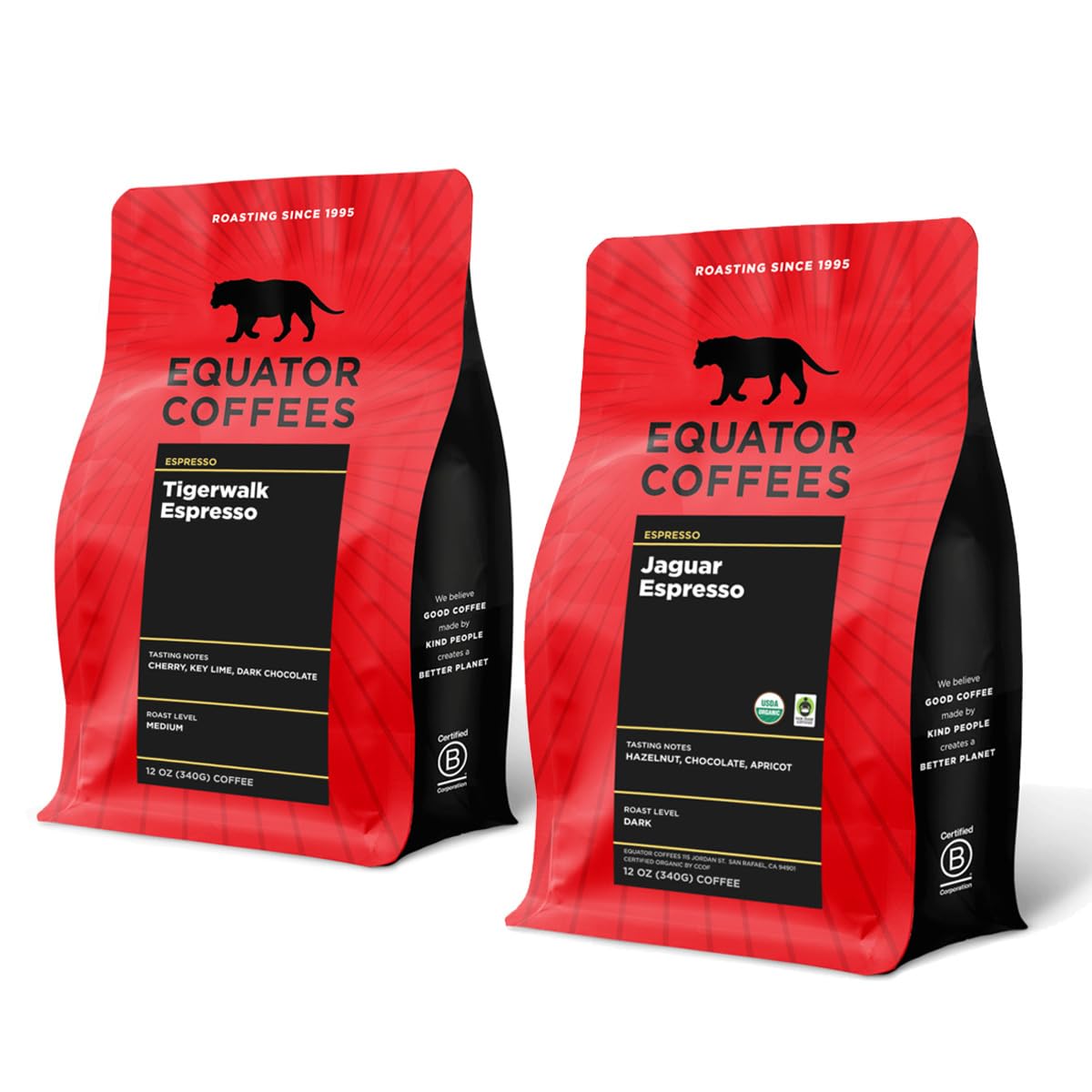 Bean Box Coffee Sampler – Espresso Roast, 2-Pack, Whole Bean, Gourmet Coffee