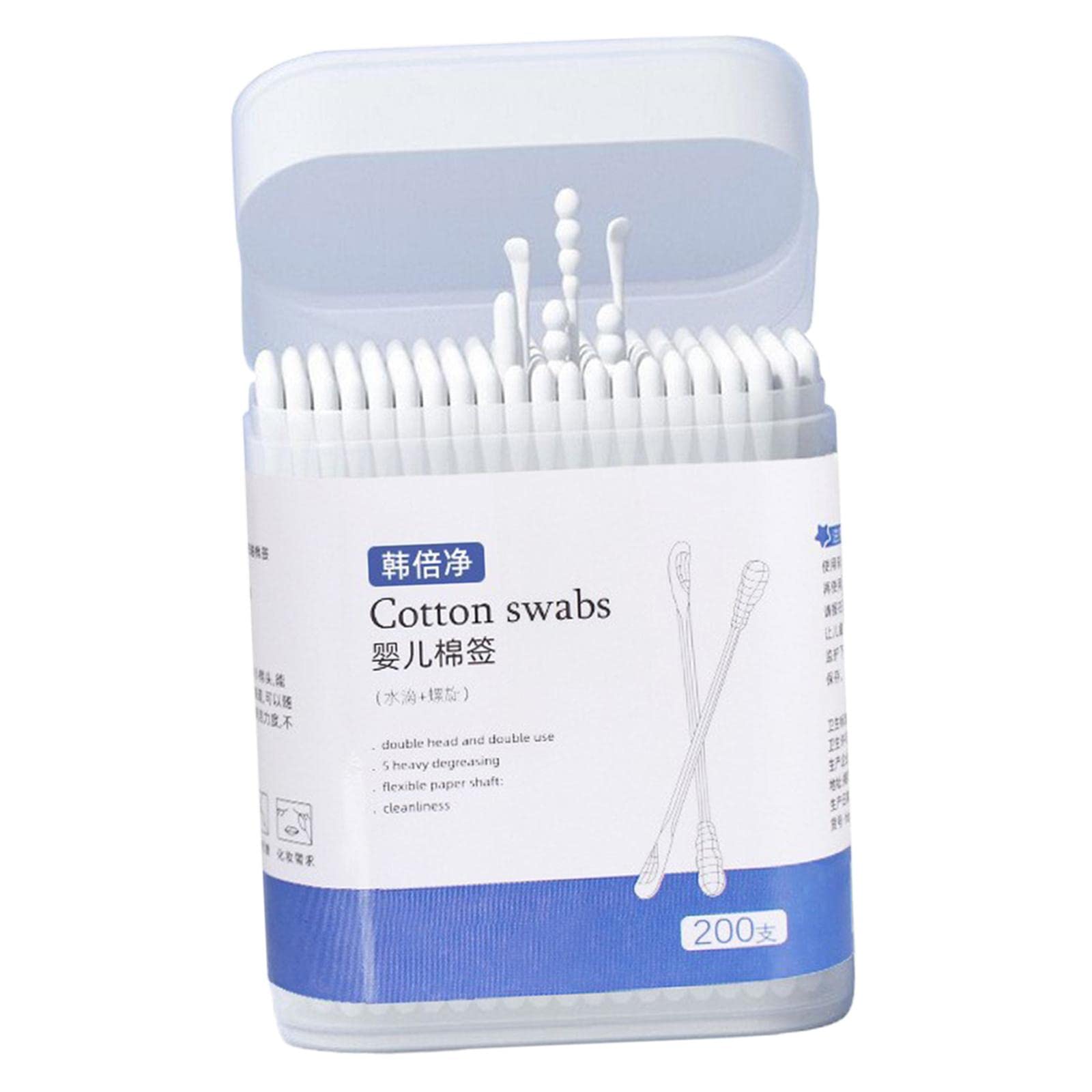 Club Bollywood®200 Pieces Baby Swabs Eyelash Extension Tools Paper Sticks Cotton Buds Tip| Makeup | Makeup Tools & Accessories |1 Box Cotton Swabs-picture-56