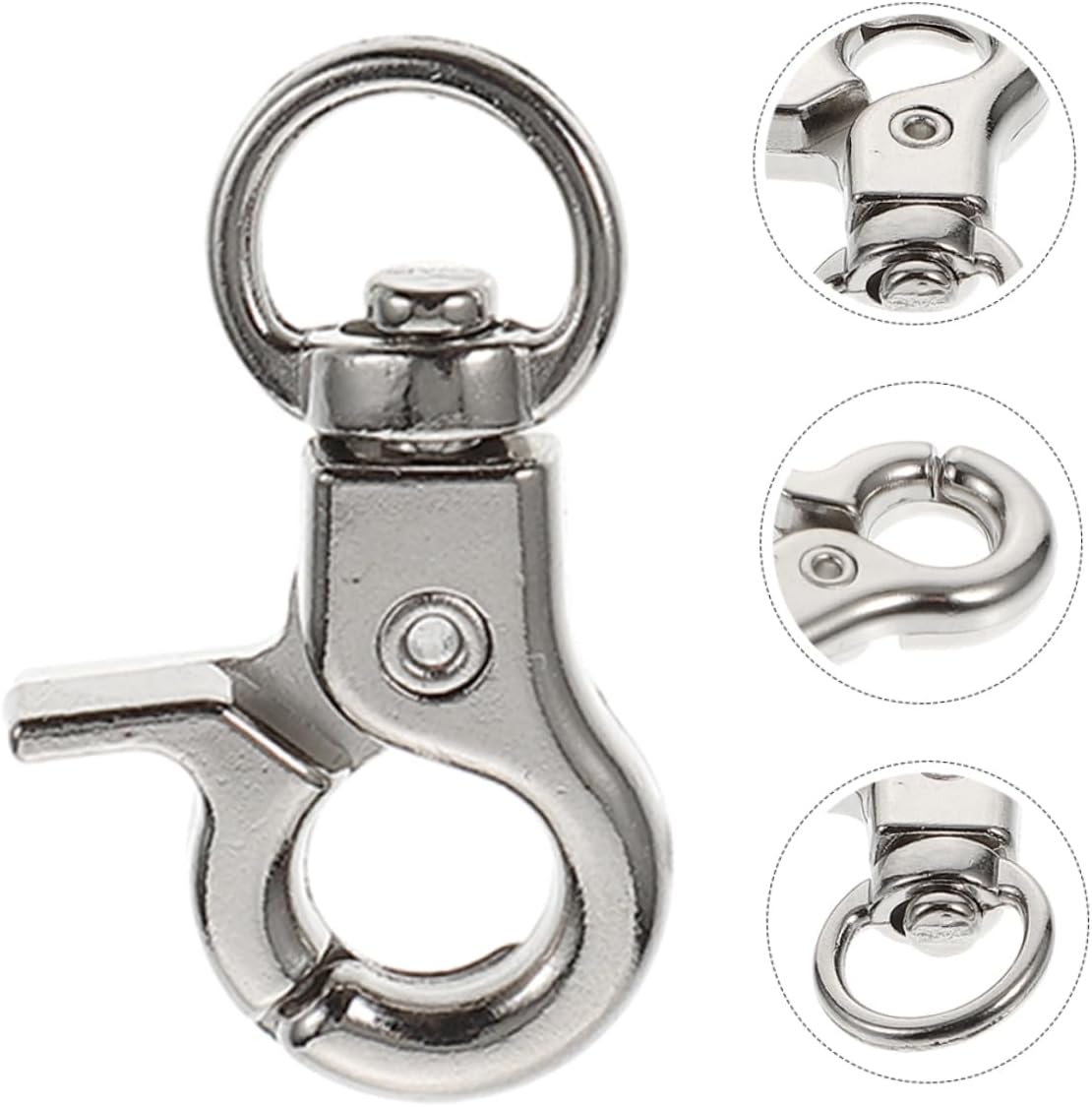 FIXOSHEE 10pcs DIY Bag Trigger Snap Hooks Zinc Alloy Carabiner Hook Buckle Swivel Clip for Camping Snap