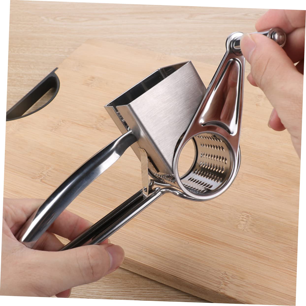 Ciieeo Stainless Steel Cheese Shredder Grater Rotary Cheese Cutter Chocolate Nuts and Vegetables Easy to Clean Dishwasher and Rust Design