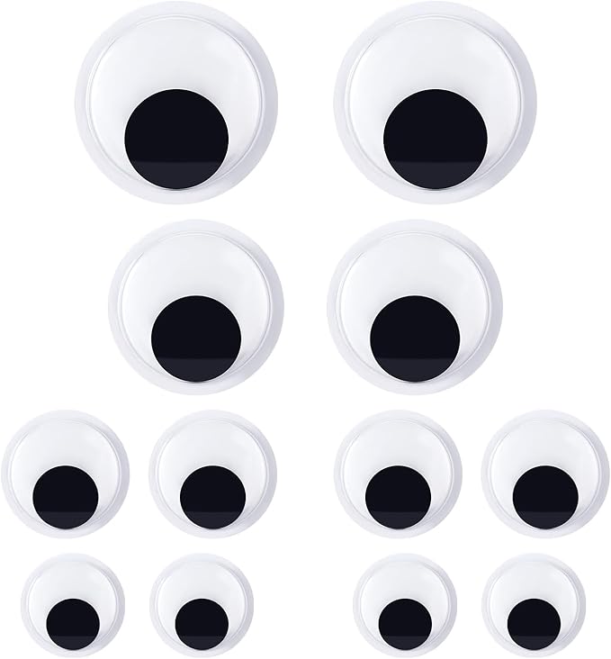 12Pcs Extra Large Googly Wiggle Eyes 1.57/1.97/3.15/3.94In