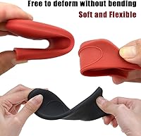 Vista 3 de Paquete de 8 soportes de silicona para mango caliente, funda de silicona antideslizante, juego de soportes de cubierta de mango de asistencia