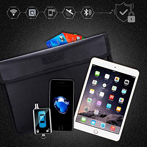 Engpow Faraday Bag Fireproof Signal Blocking Bag Shielding Pouch Wallet Case For Cell Phone Privacy Protection Car Key Fob Ipad Credit Cards Anti-Tracking Anti-Spying Fire-Water Resistant(11.8' X7.8') #TOP6