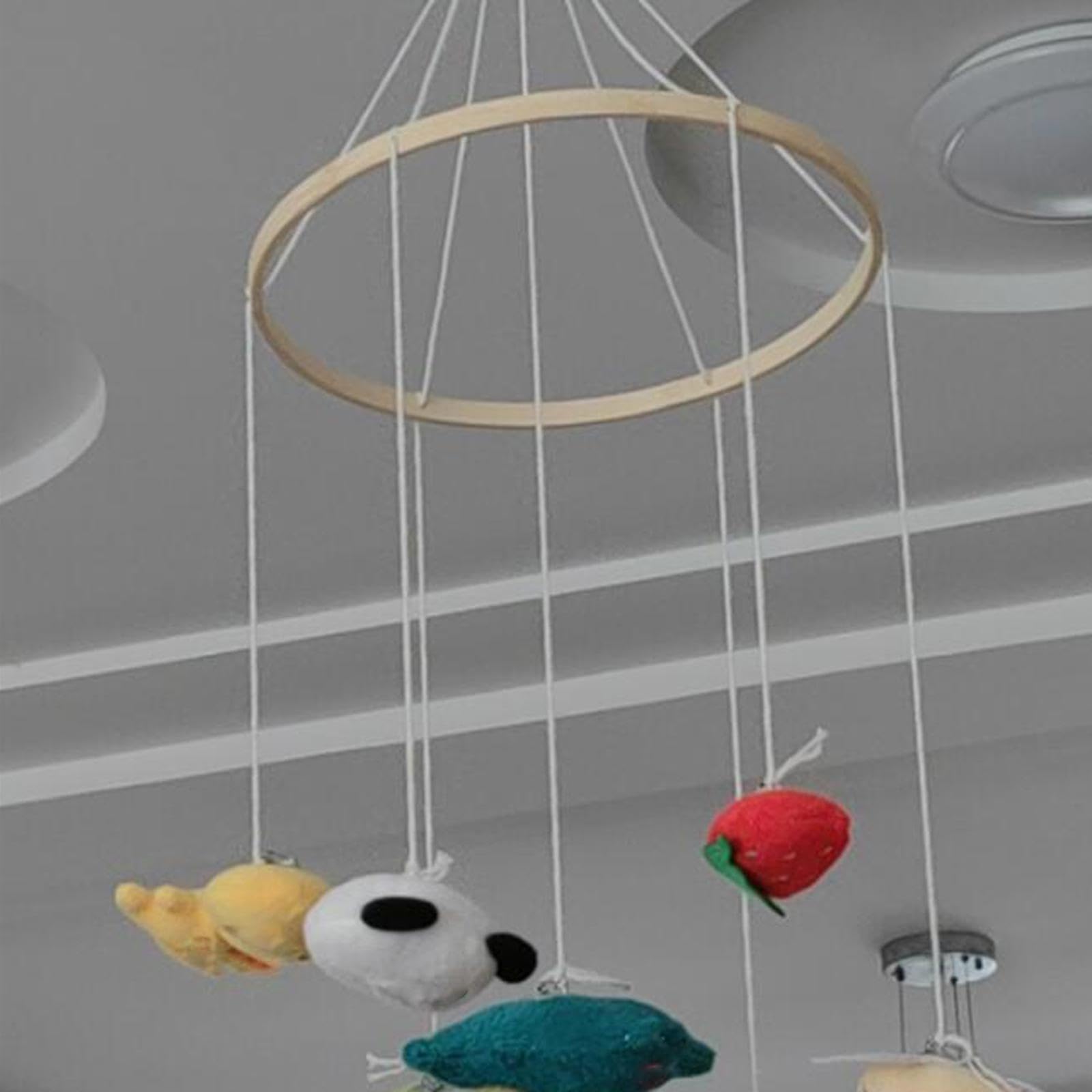Harayaa Telaio Mobile in Legno per Bambini, Fai da Te Arillo da Soffitto, Supporto Giostrina Culla Neonato, 23 Cm