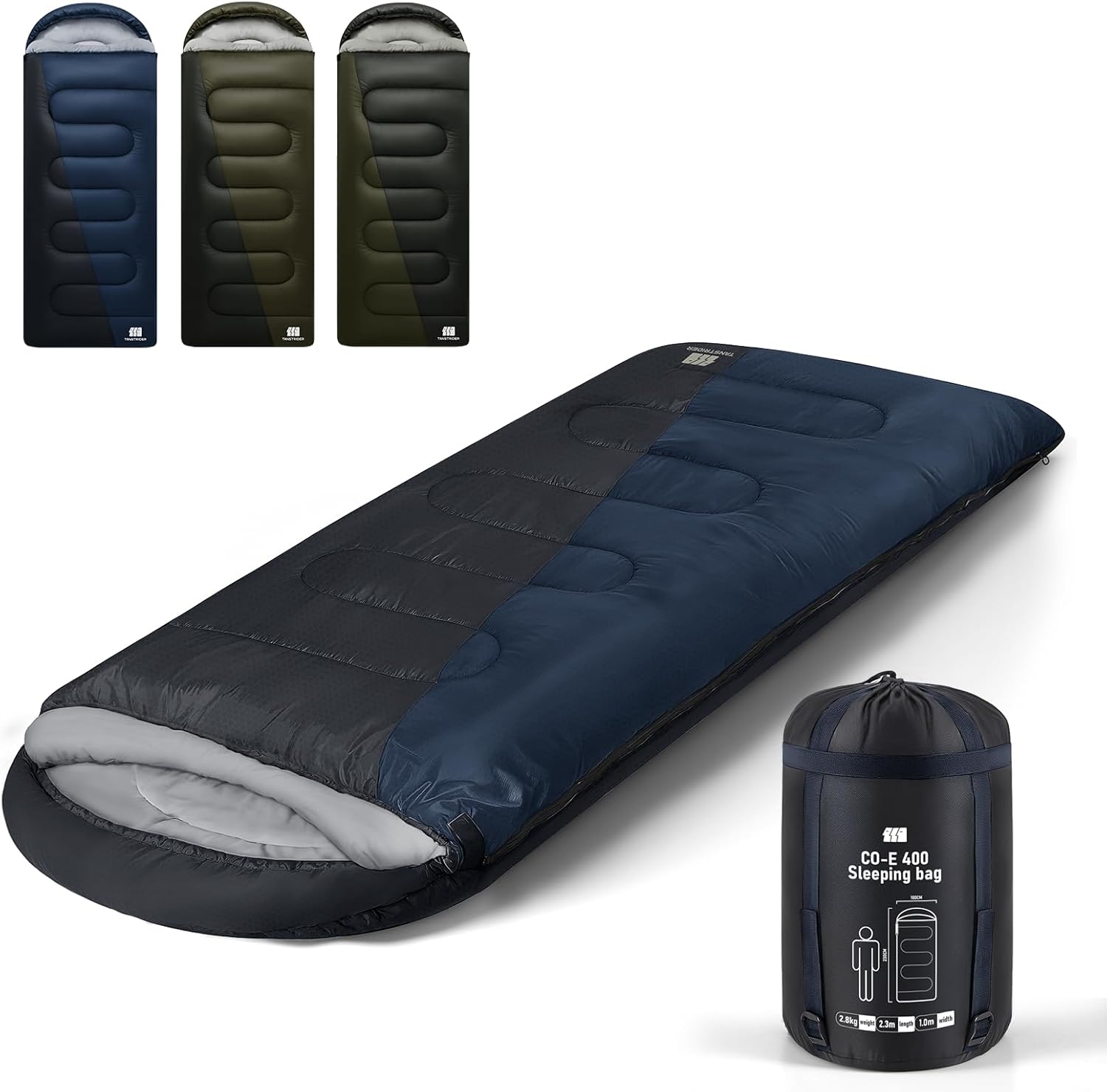 XXL Winter Sleeping Bags for Adults Cold Weather,Camping Sleeping Bag for Kids with Compression Sack,4 Season Camping Essentials Gear for Hiking,Traveling,Outdoor,Backpacking,Climbing