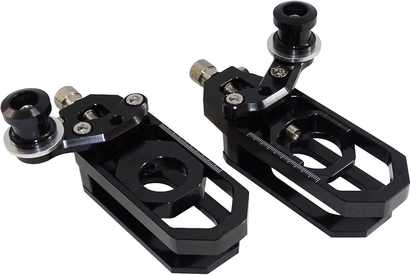 Motorcycle Black Rear Wheel Axle Blocks Sliers Chain Adjusters Tensioners Kit For YAMAHA YZF R6 YZF-R6 2006 2007 2008 2009 2010 2011 2012 2013 2014 2015 2016
