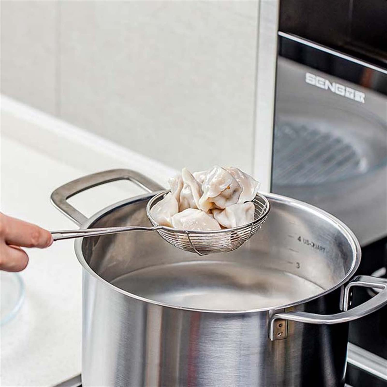 CUCCHIAIO SCHIUMATOIO IN Acciaio Inox Per Friggere E Cucinare-LH EUR 13 - 11