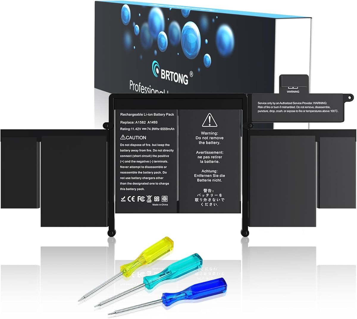 Laptop akku A1582 A1502 für MacBook Pro 13 Zoll (Anfang 2015, Mitte 2014, Ende 2013) Retina A1493/1582/A1502 Akku 74.9Wh 11.4V