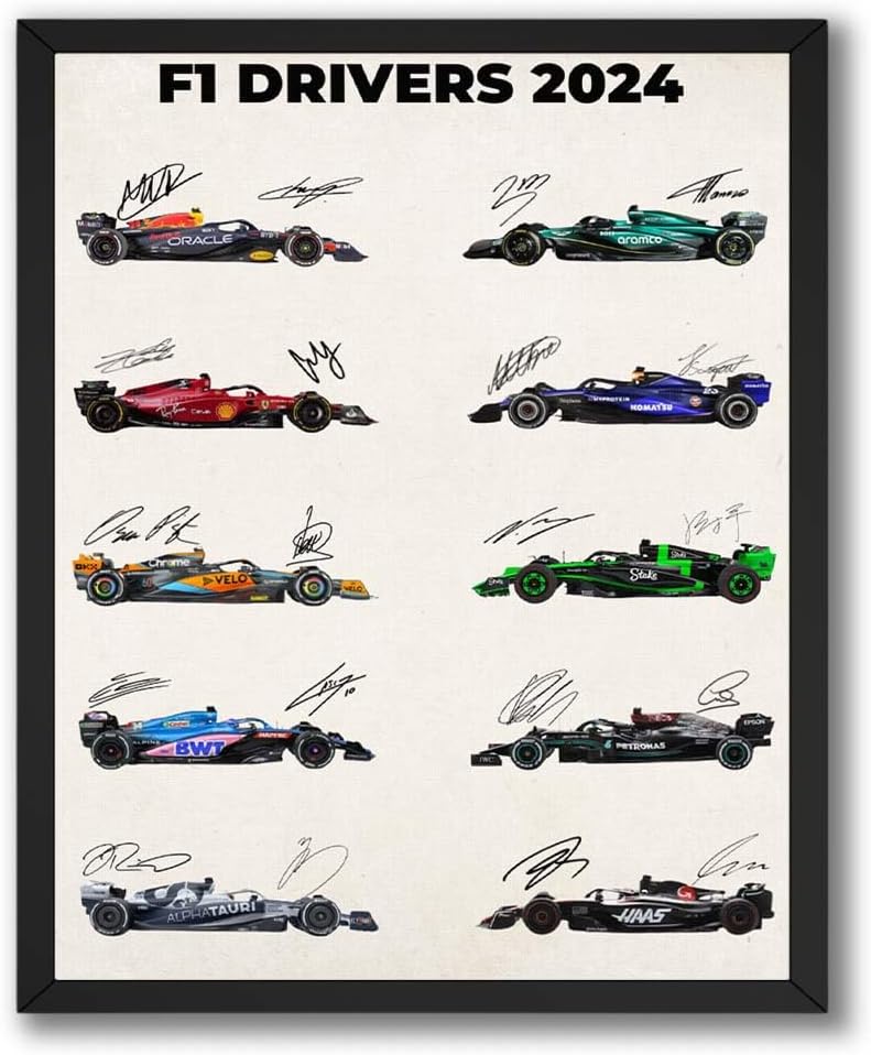 InkFlow Car Racing Poster - Sports Car Racing Art - Gift for Men, Women - Great Wall Decor for Garage, Living Room or Office - 16x20 UNFRAMED Wall Art
