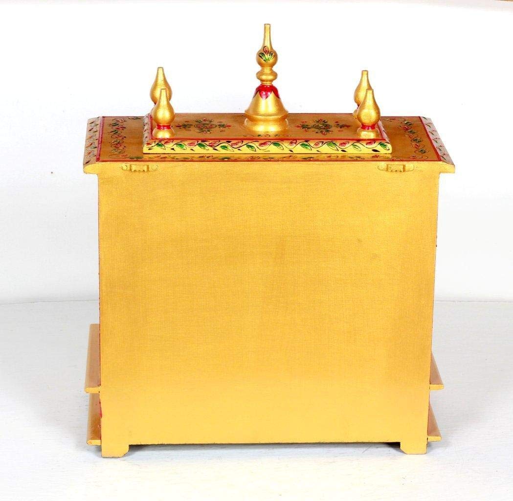 Templo de madera Devyom tallado a mano mandir balines para altar pooja ghar 2