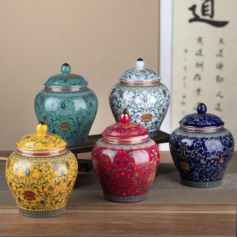 Słoik Cukru Ceramiczne puszki do herbaty, puszki ogólne kolor szkliwiony, Pałac Styl średni złośliwy, Biluochun Słodycze Wysokiej Klasy, Przechowywanie w domu, Uszczelnione Herbaty Botka(B)