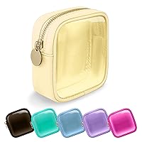 Vista 58 de Estuche pequeño para lápices y maquillaje para bolso, lindo estuche de lápices, bolsa de pinceles de maquillaje de nylon con cremallera, estuche
