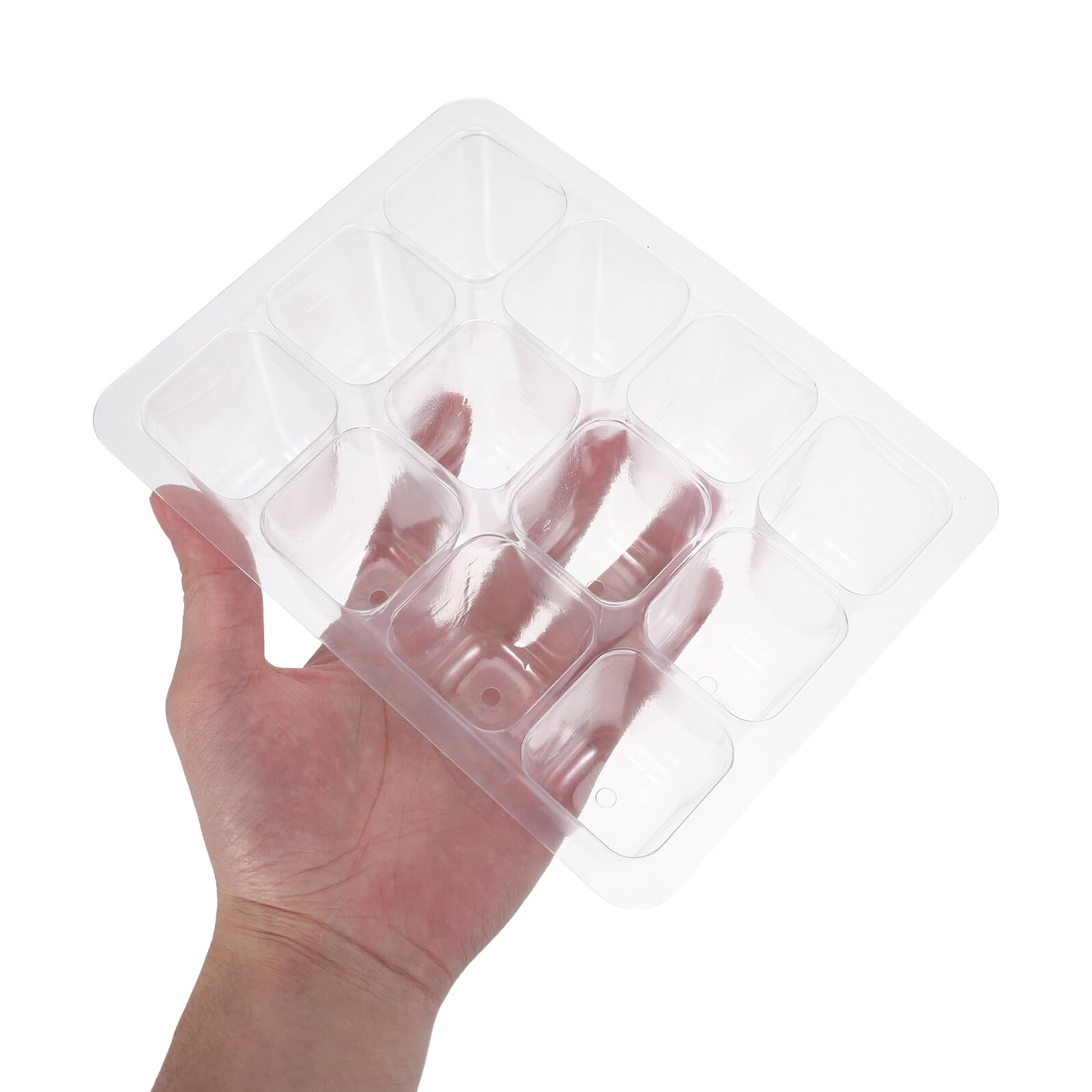 Bandejas de Germinación de Plántulas Transparentes de Plástico 30 Piezas | 12 Celdas con Orificios de Drenaje, Reutilizables, para Jardinería Interior y Plantas Ornamentales