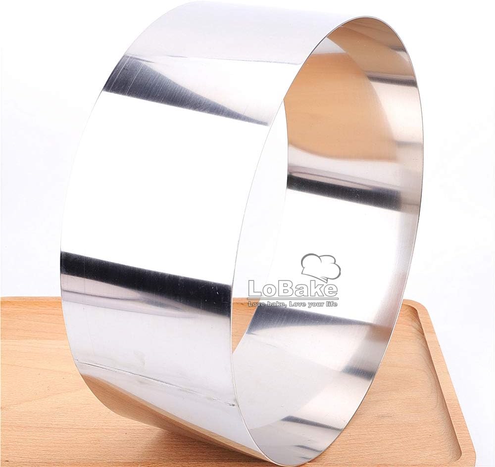 lobake 10 inches 10cm height big round circle 304 stainless steel mousse cake ring mold birthday cake moulds DIY kitchen gadgets