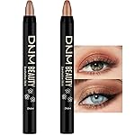 evpct 2Pcs Cream Eyeshadow Sticks Set for Eyes Beige Gold & Bronze Gold Shimmer Eye Crayon Shadow Brightener Stick Pencil Pen Bulk sombras en crema para ojos 05+15
