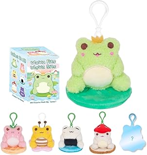 Cuddle Barn PlushGoals - Wawa Fits Wawa Sits Blind Box Series 1 | Super Soft Cute Kawaii Frog Collectible Plush Clip, 3 inches
