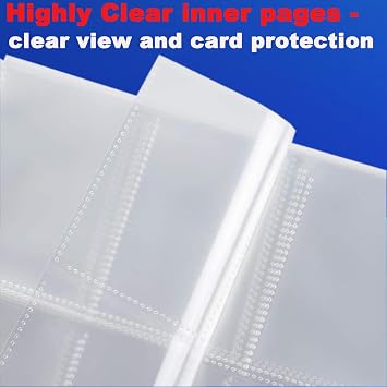 Card Binder 400 Pockets Football Trading Cards Extra Large 4 Pockets Trading Card Albums with sleeve Cards holder Collection Binder (Dark)