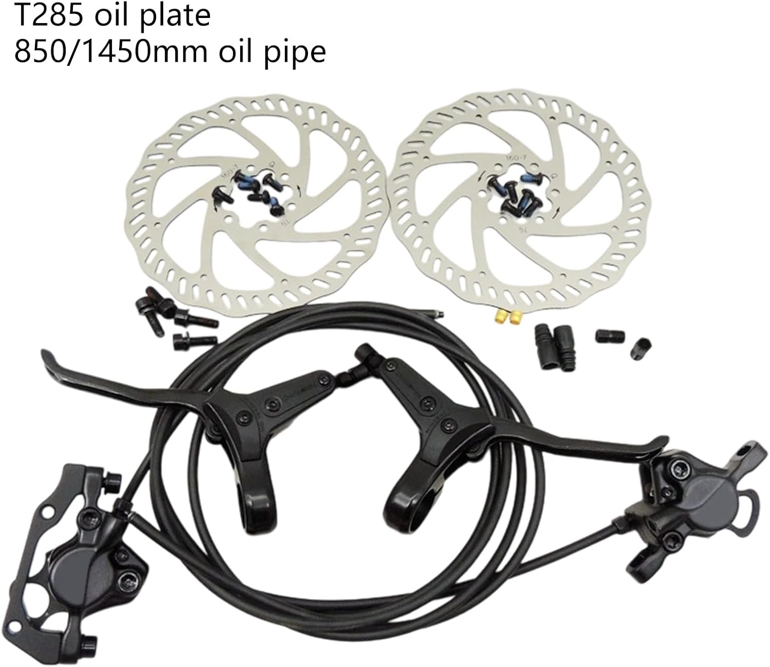 Hydraulic Disc Brakes Front Rear Set 160mm Weather for Mountain Cycling and Commuting Hydraulic Brake Systems for Bikes