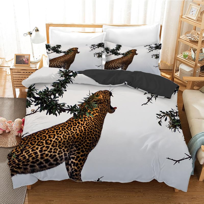 Housse de couette 90x190 léopard, le cadeau personnalisé idéal pour garçons et filles