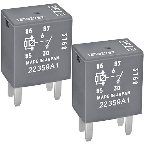 Relé 13502752 (juego de 2), 12 V CC 30 A 4 pines Relé OEM multiusos compatible para GM Chevy Cadillac Sevilla SLS SRX CTS ATS