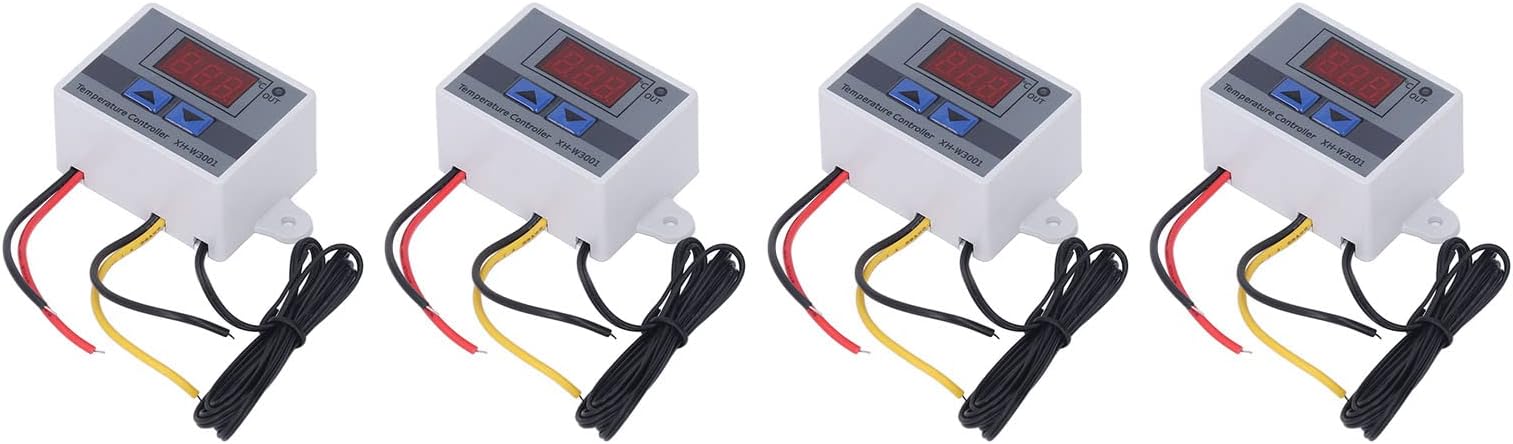 Temperature Controller, Temp Control Regulator Waterproof Probe High Accuracy 2 Modes Digital Display for System