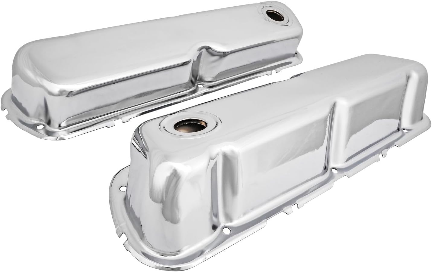 JEGS Stamped Steel Valve Covers for Small Block Ford 351W [Chrome]
